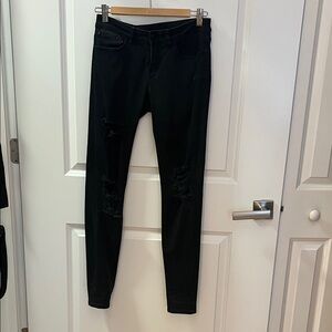 The Kooples Black Distressed Skinny Jeans